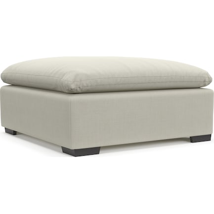 Plush Feathered Comfort Ottoman - Anders Ivory
