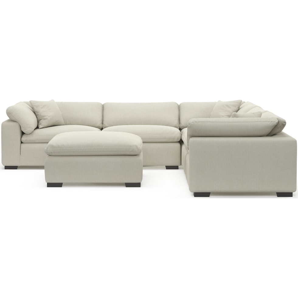 plush white sectional   