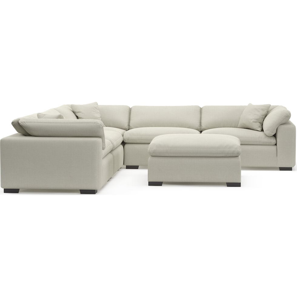 plush white sectional   