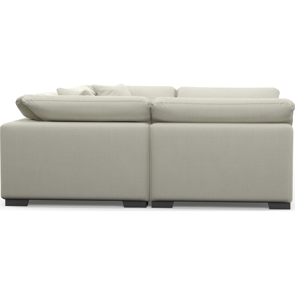 plush white sectional   