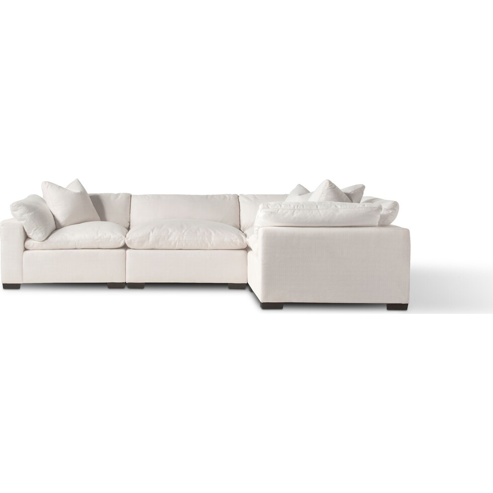 plush white sectional   