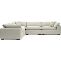 plush white sectional   