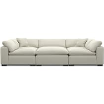 plush white sectional   