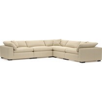 plush white sectional   