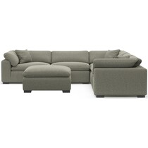 plush white sectional   
