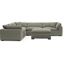 plush white sectional   