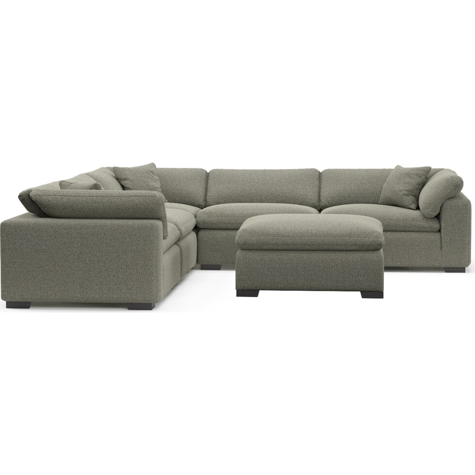 plush white sectional   