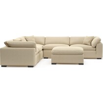 plush white sectional   