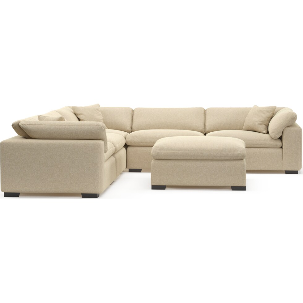 plush white sectional   