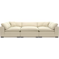 plush white sectional   