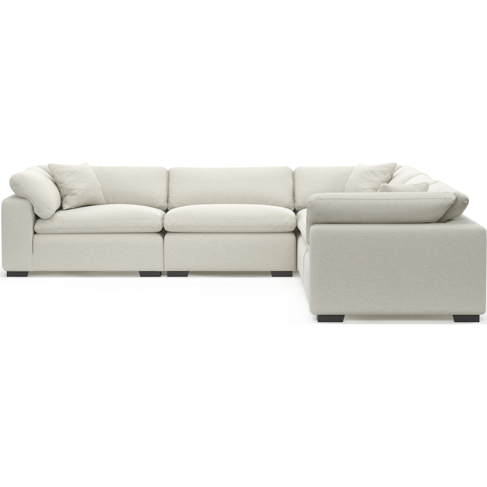 plush white sectional   