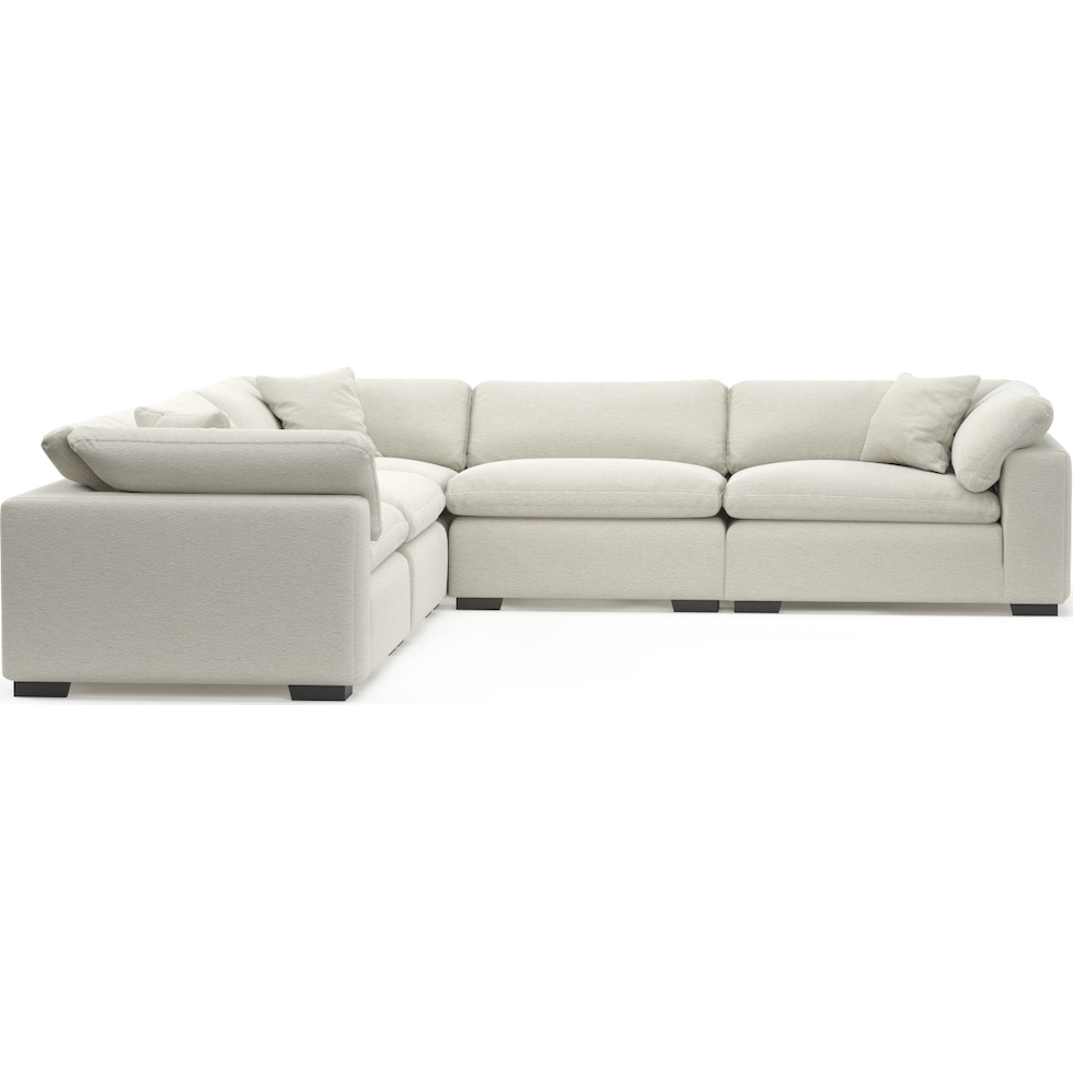 plush white sectional   