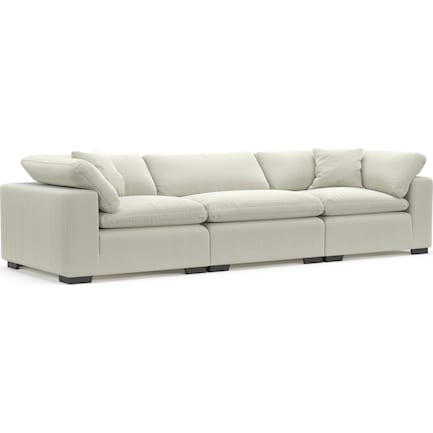Plush Feathered Comfort 3-Piece Sofa- Anders Ivory