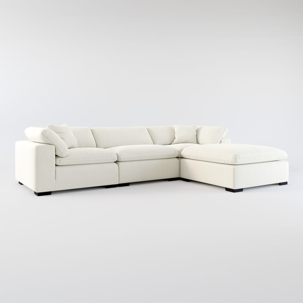 plush white sofa   