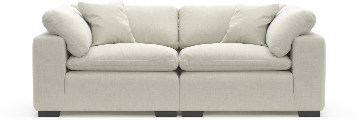 Plush white deals sofa