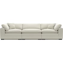 plush white sofa   