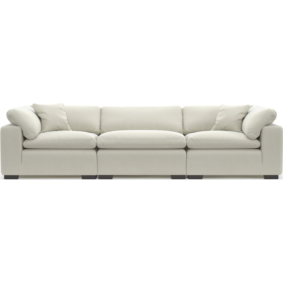 plush white sofa   