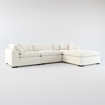 plush white sofa   