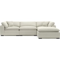plush white sofa   