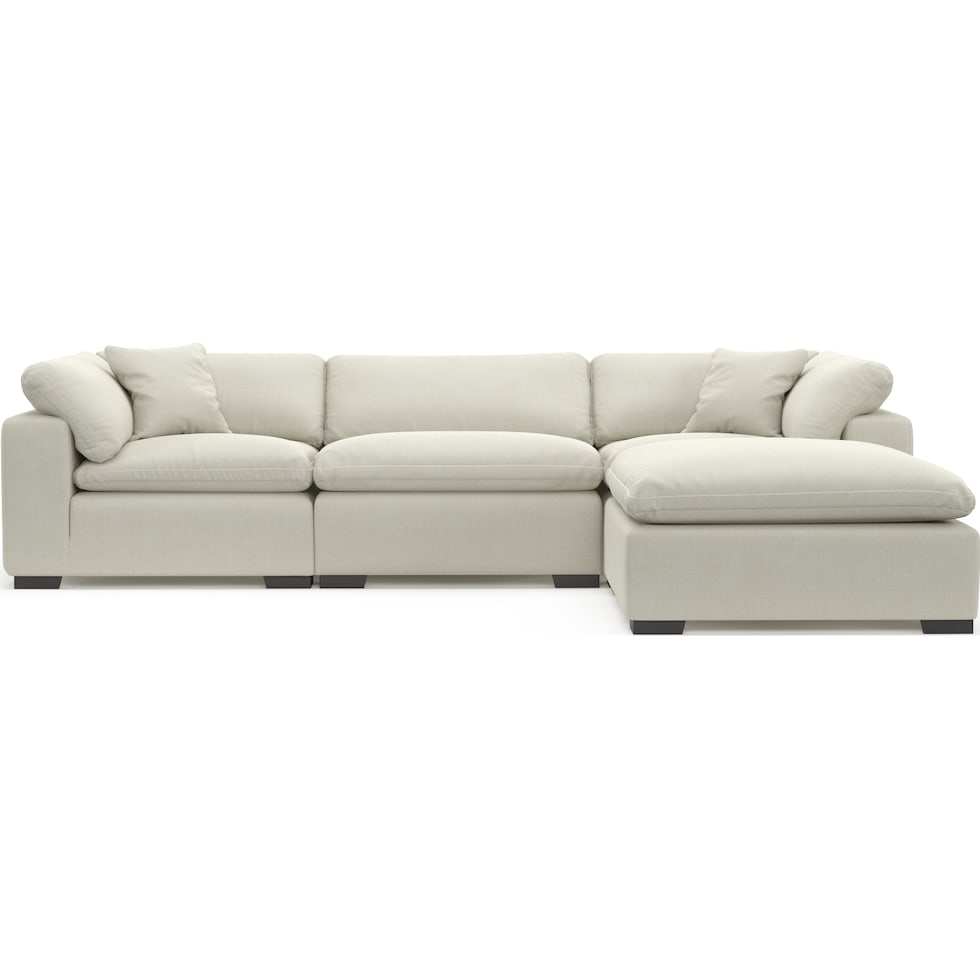 plush white sofa   