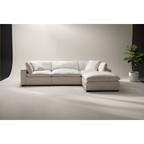 plush white sofa   
