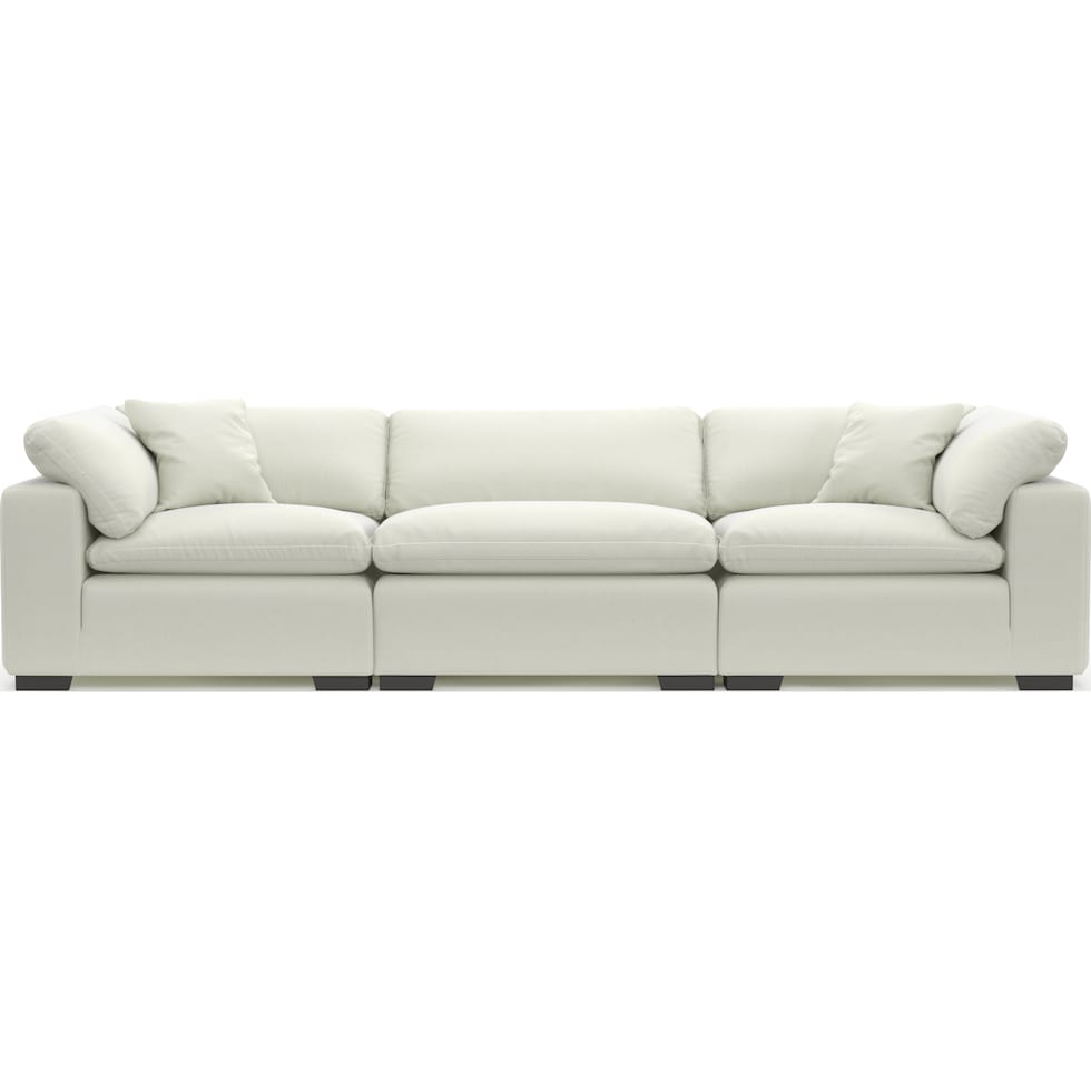 plush white sofa   