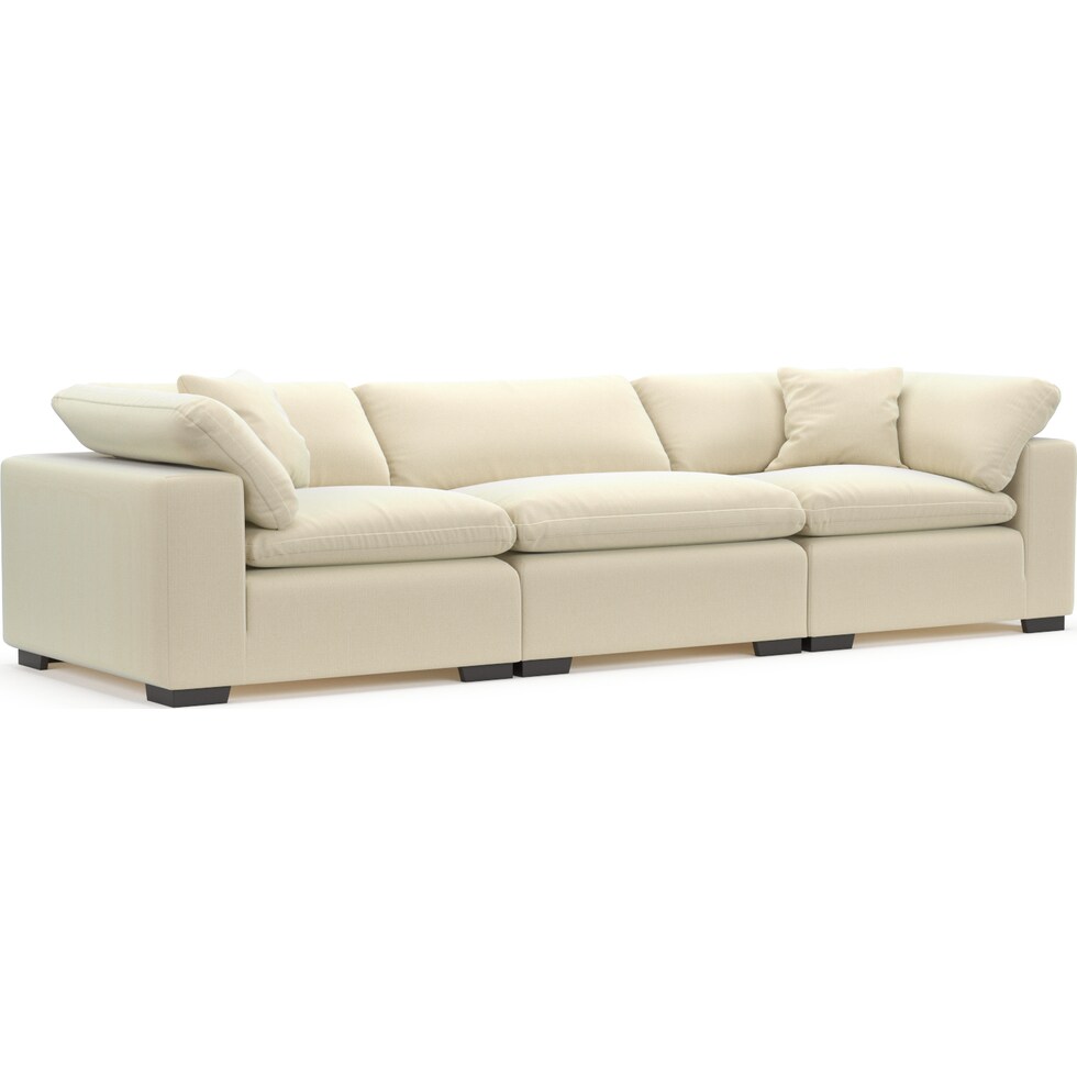 plush white sofa   