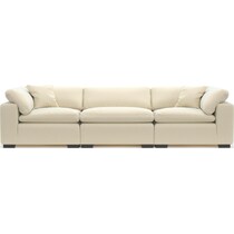 plush white sofa   