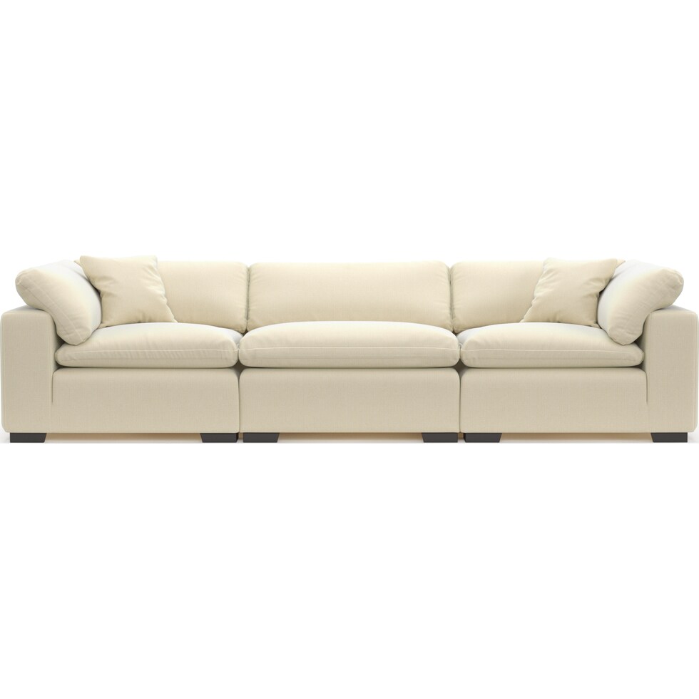 plush white sofa   
