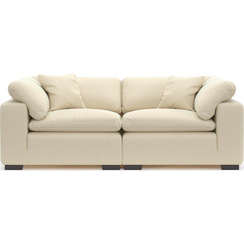 plush white sofa   