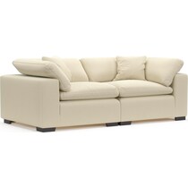 plush white sofa   