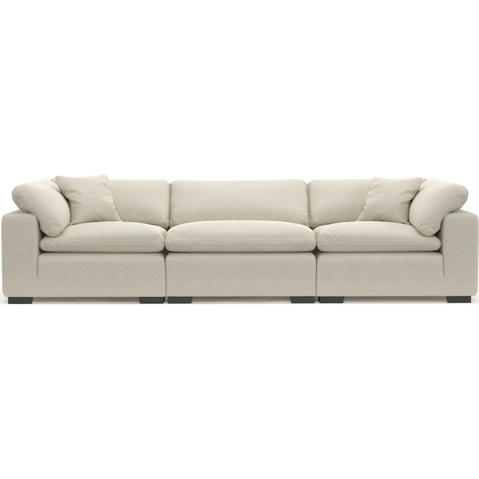 plush white sofa   