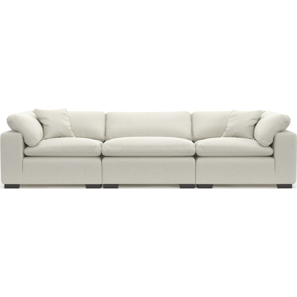 plush white sofa   