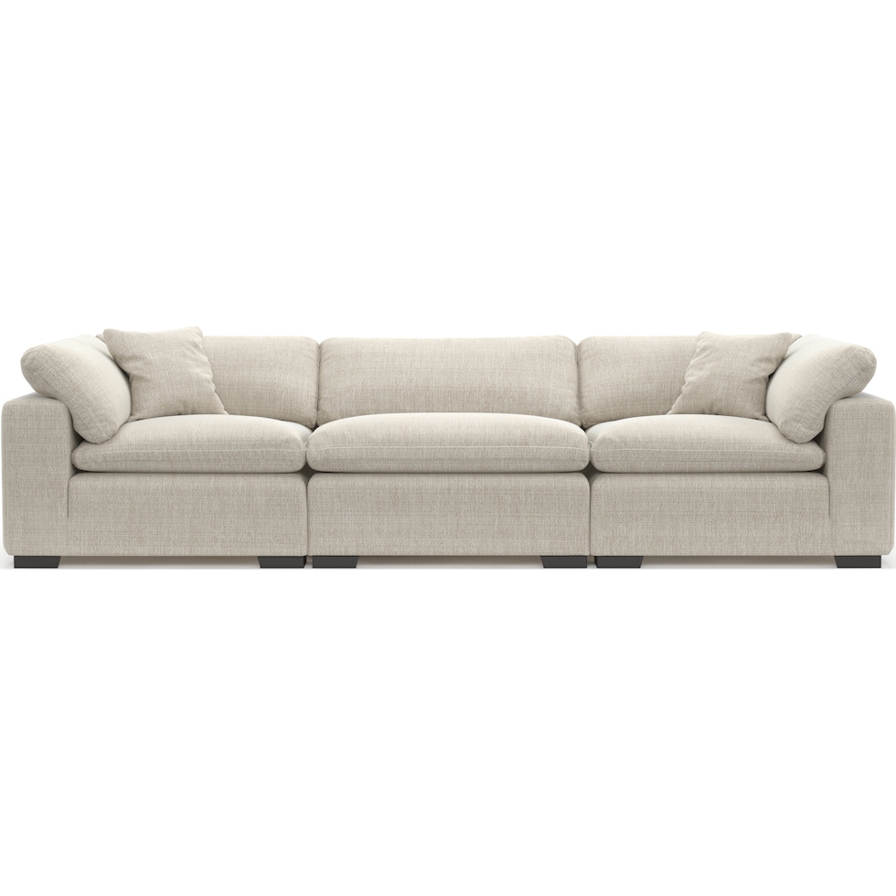 plush white sofa   