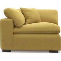 plush yellow corner chair   