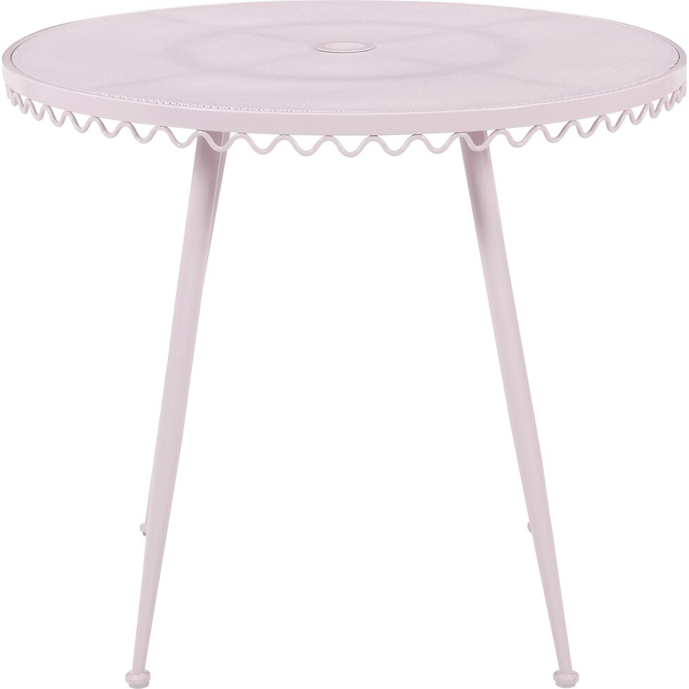 plymouth pink outdoor dining table   