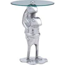 polliwog silver end table   