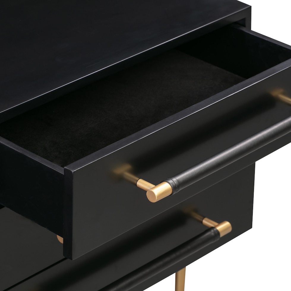 pollux black nightstand   