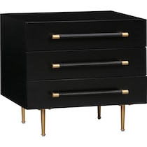 pollux black nightstand   