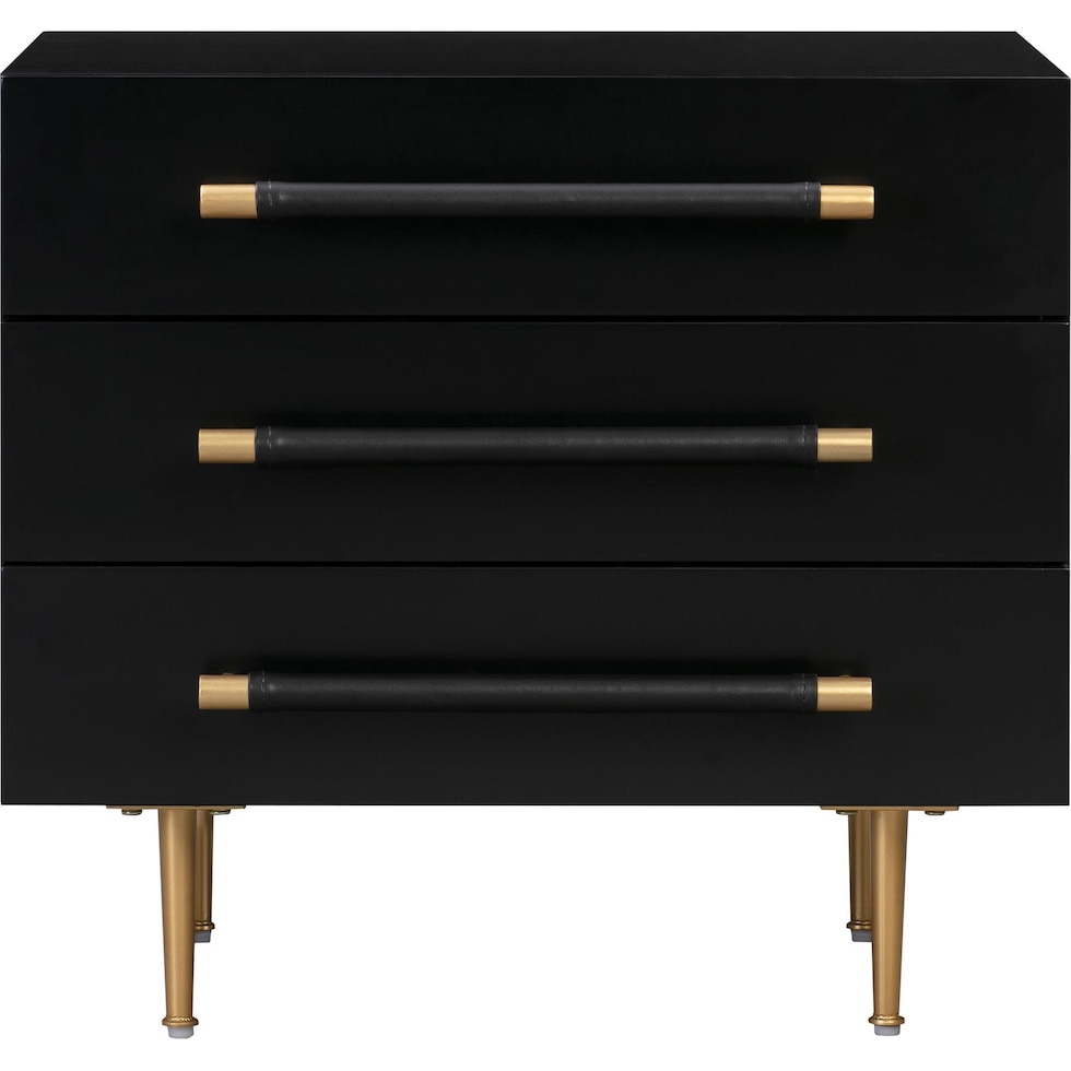 pollux black nightstand   