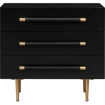 pollux black nightstand   