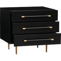 pollux black nightstand   