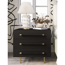 pollux black nightstand   