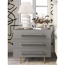pollux gray nightstand   