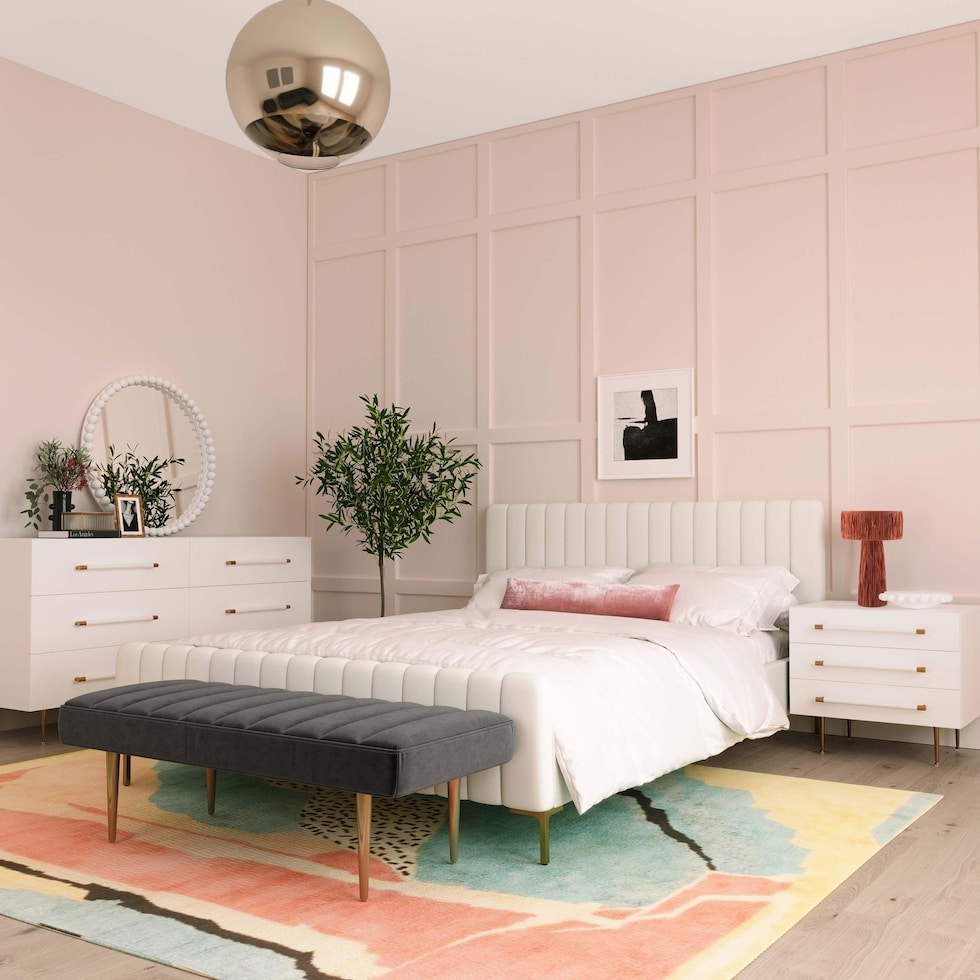 pollux white dresser   