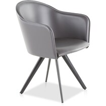 polly gray accent chair   