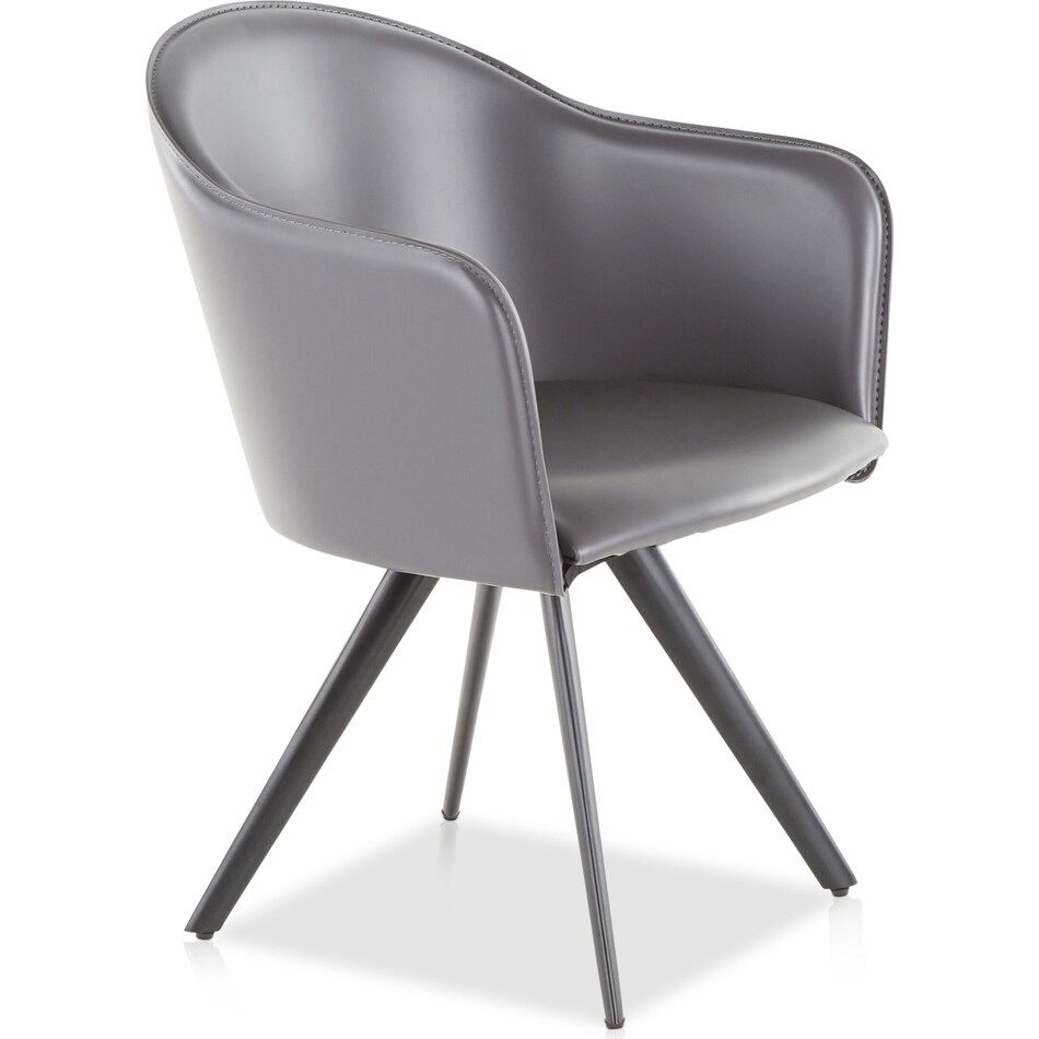 polly gray accent chair   