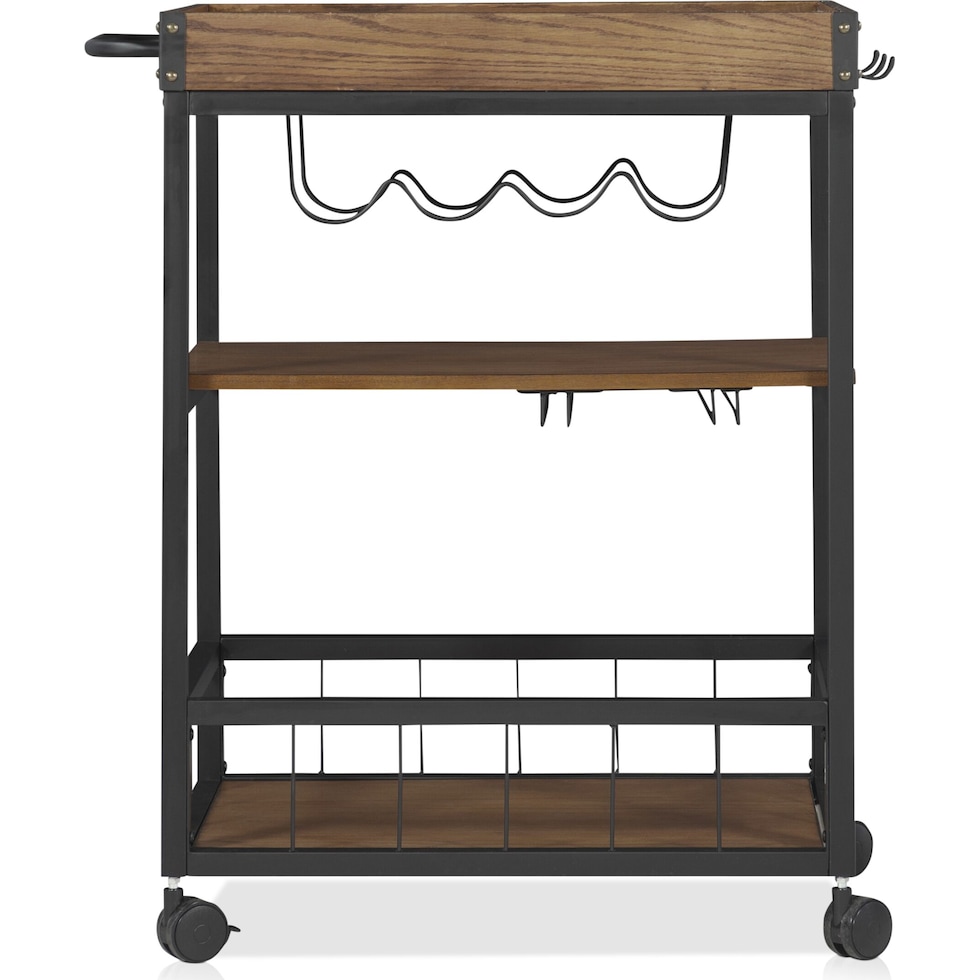 polson dark brown kitchen cart   