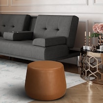 pomona light brown ottoman   