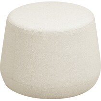 pomona white ottoman   
